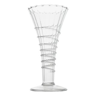 Miss Ruby Optic Bud Vase with Clear Swirl Rope For Sale