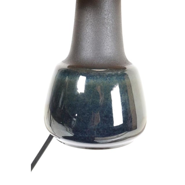 1970s Danish Blue Series Ceramic Table Lamp from Søholm, 1960s For Sale - Image 5 of 13