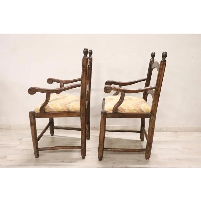 Set of Armchairs in Walnut, 18th Century For Sale - Image 3 of 11