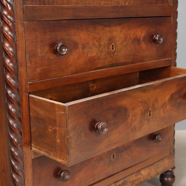 Vintage Mahogany and Feather Secretary For Sale - Image 11 of 16