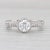 Silver Veraggio 1.47ctw Diamond Halo Engagement Ring W/ Box Gia 18k White Gold Filigree, Size 7.5 For Sale - Image 8 of 8