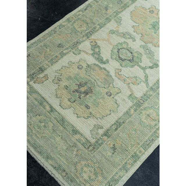 Ivory Turkish Oushak Rug 2'7" x 10'3" #19461 For Sale - Image 8 of 8