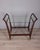 Mid-Century Modern Vintage Italian Wood and Glass Food Trolley, 1940s For Sale - Image 3 of 11