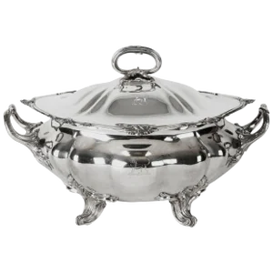 Antique Silver Plate / Copper Covered Tureen