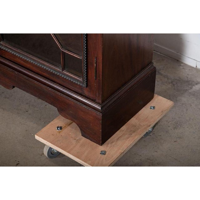 Large 19th Century English Mahogany Glazed Breakfront Bookcase, 1880 For Sale - Image 16 of 18