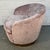 Late 20th Century Vintage Modern Barrel Swivel Accent Chair in Blush Textured Velvet For Sale - Image 5 of 12