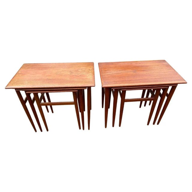 Danish Teak Nesting Tables, 1960s, Set of 2 For Sale - Image 6 of 6