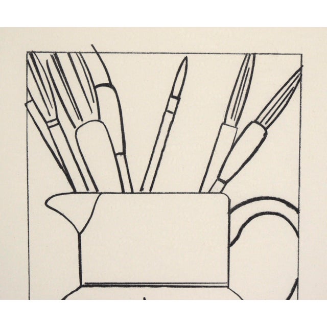 American Paintbrushes in a Pitcher - Still Life Etching by Don Weygandt (#20/150) For Sale - Image 3 of 5