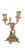 Single - Intricately Cast Gilt Metal Continental Rococo Revival Candelabrum. The Standards Feature Twisting Intertwined...