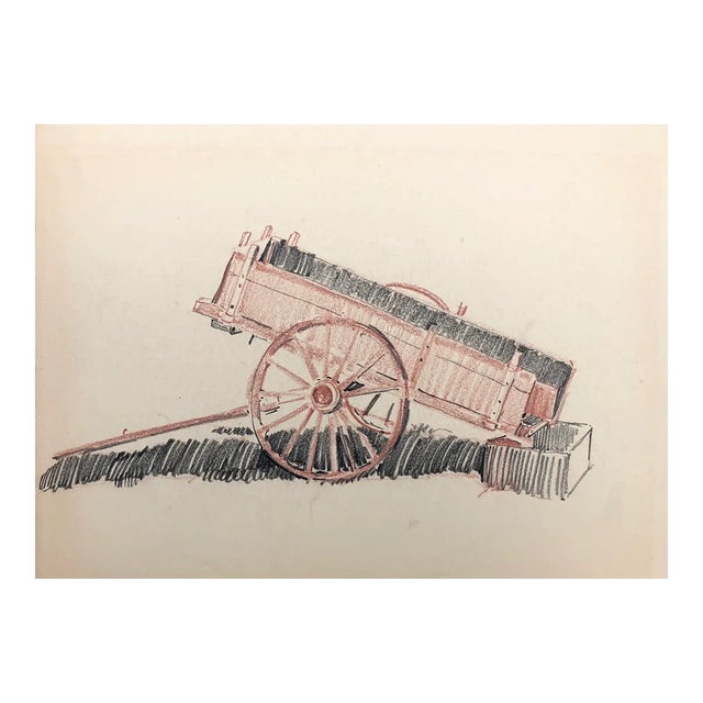 1930s Norman Kent Wagon Drawing For Sale