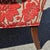 Red Pair of Late 20th Century Custom Upholstered Wingback Armchairs in Red and Ivory Floral Cut Velvet For Sale - Image 8 of 14