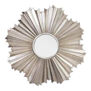 Large Scale Silver Starburst Mirror For Sale