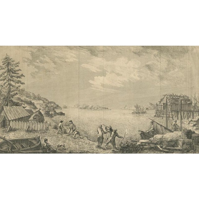 Paper View of the Harbor of St Pierre, 1800s, Paper For Sale - Image 7 of 10