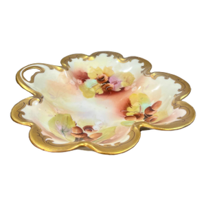 Early 20th Century Rosenthal & Co. Pickard Hand-Painted Porcelain Nut Harvest Dish