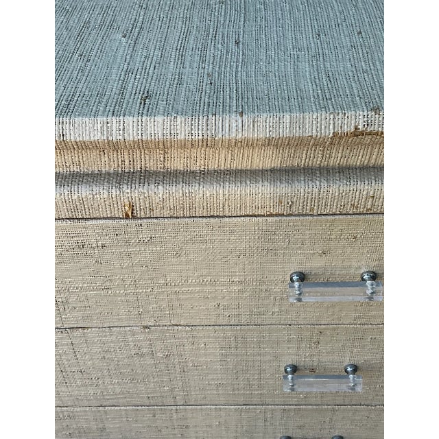 Vintage Grasscloth and Lucite Dresser For Sale - Image 14 of 14