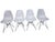 Mid-Century Modern Eames Knoll Eiffel Tower Base Molded White Chairs - Set of 4 For Sale - Image 3 of 18