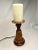 English Traditional Alabaster & Wood Small Table Lamp For Sale - Image 10 of 13