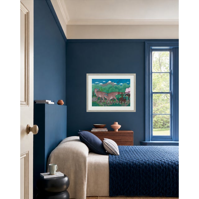 Introduce a spectacular commanding masterpiece of original contemporary fine art profound prehistoric narrative and...