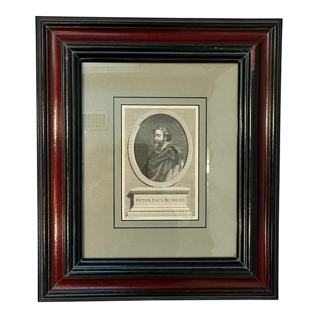 Continental 19th Century Engraving of Peter Paul Rubens For Sale