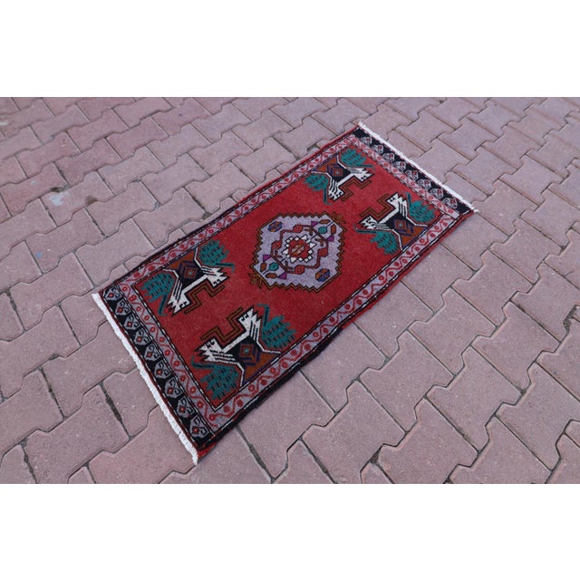 Traditional 1960s Turkish Vintage Handmade Rug For Sale - Image 3 of 13