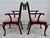 Antique Mahogany Chairs Queen Anne Style Burl Wood Armchairs Pair For Sale - Image 11 of 13