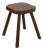Brutalist Rustic Wood Milk Stool For Sale