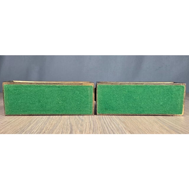 Vintage a & M Leatherlines, New York Brass Sleeping Lion Bookends For Sale - Image 4 of 11