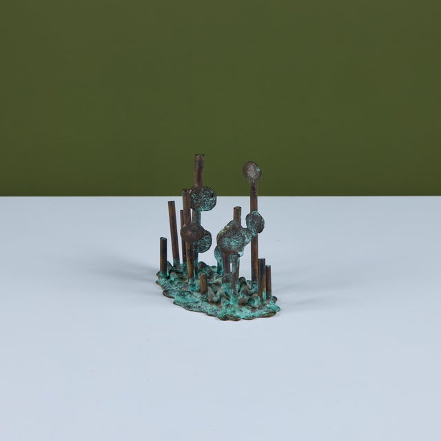 Verdigris Klaus Ihlenfeld Abstract Bronze Sculpture For Sale - Image 8 of 12