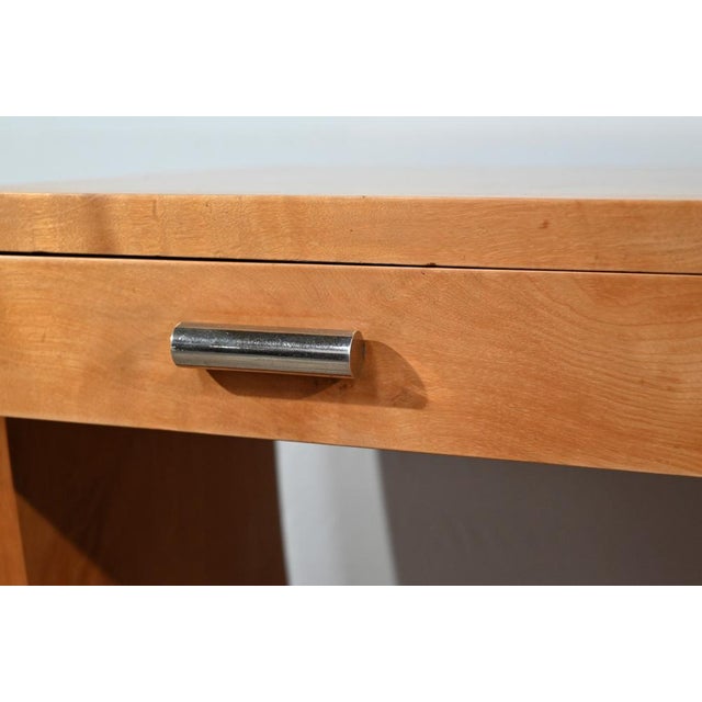 Brown Art Deco Console or Small Desk in Sycamore, 1940s For Sale - Image 8 of 18