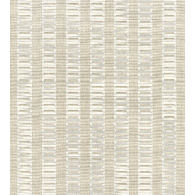 Traditional Sample - The House of Scalamandré Lark Stripe Fabric, Sand Dollar For Sale - Image 3 of 3