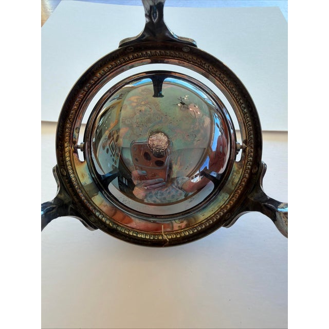 Early 21st Century Vintage 1883 Fb Rogers Silver Co 273 Roll Top Caviar/Butter Dish Lion Head W/ Insert For Sale - Image 5 of 7