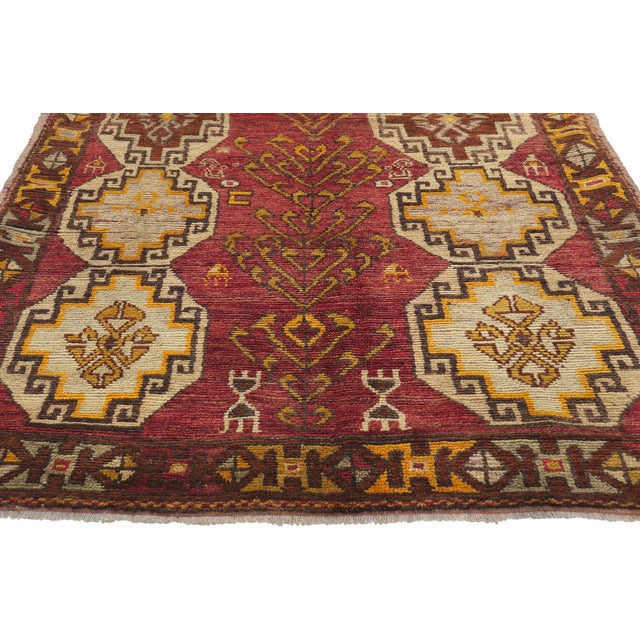 Vintage Turkish Oushak Rug Runner - 04'00 X 07'09 For Sale - Image 4 of 9