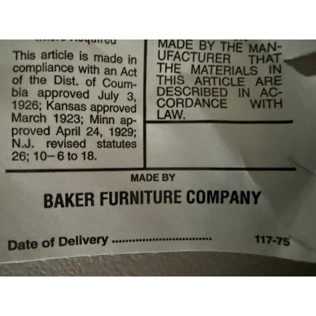 Pair of Barbara Barry for Baker Oval X-Back Side Chairs With Umber Gold Floral Fabric, Late 20th Century For Sale In Salt Lake City - Image 6 of 8