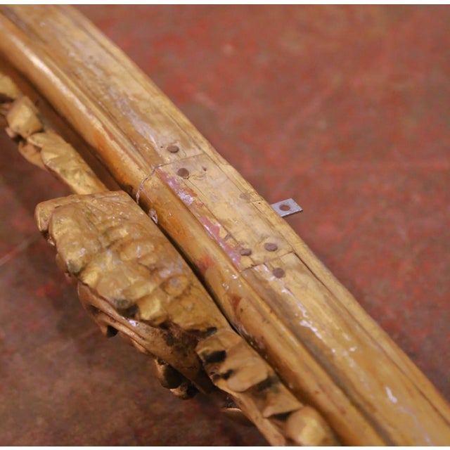 Wood 19th Century French Louis XV Carved Giltwood Canapé De Lit Crest For Sale - Image 7 of 9