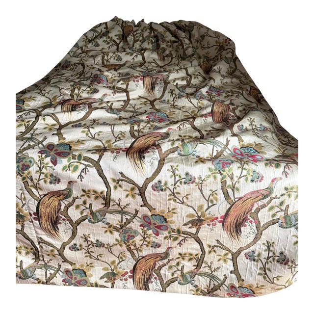 Vintage Custom Ballroom Draperies – Chinoiserie Jacquard – Four Pairs, 101” H For Sale