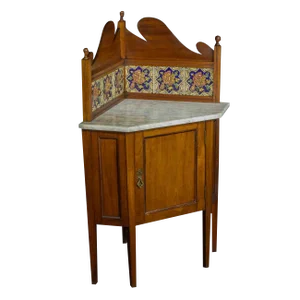 Edwardian Mahogany Corner Washstand