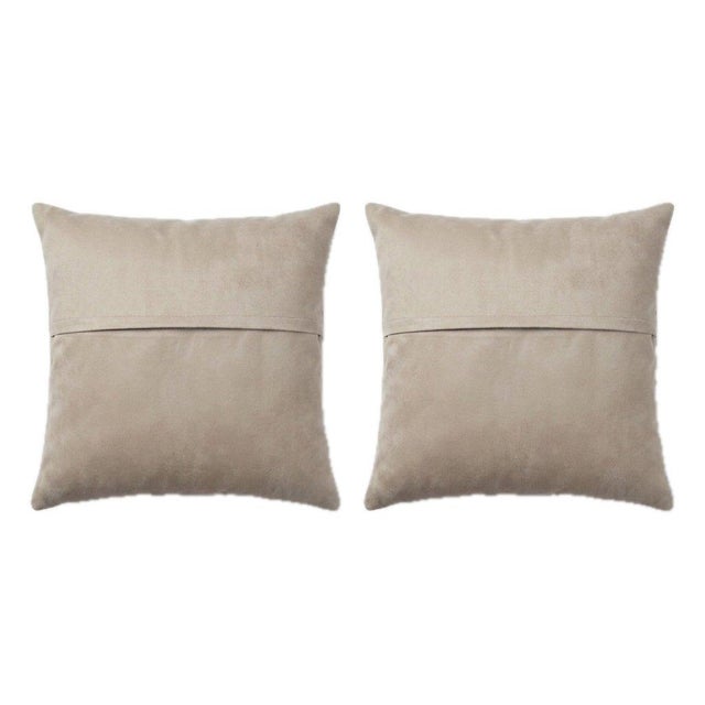 Brown Striped Kilim Pillow Cover 20'' X 20'' - Set of Two For Sale - Image 4 of 4