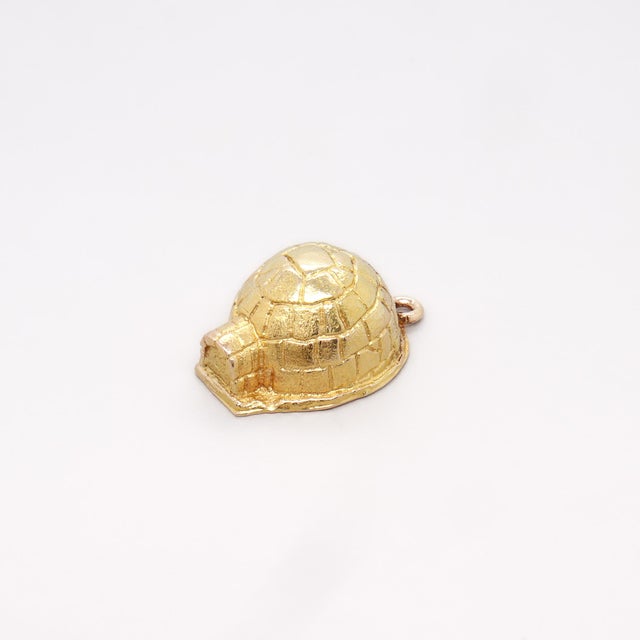 Vintage 10k Yellow Gold Figural Igloo Charm for a Bracelet For Sale - Image 12 of 12