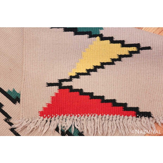 Art Deco Nazmiyal Collection 1940s Antonin Kybal Vintage Kilim French Rug For Sale - Image 3 of 7