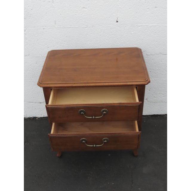 Ethan Allen French Distressed Nightstand End Side Table 6429 For Sale - Image 18 of 18