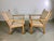 Danish hans j. Wegner set of two lounge chairs in oak and fabric by getama the comfortable model ge-284 lounge chair was...