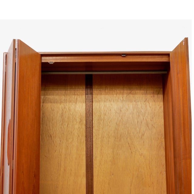 Brown Mid Century Teak Triple Armoire by Vb Wilkins for G Plan For Sale - Image 8 of 9