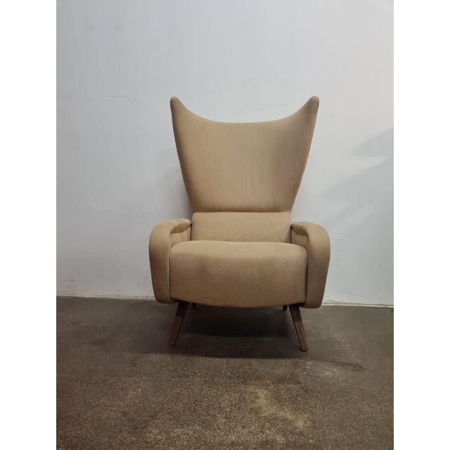 Mid-Century Modern Ear Chair, Czechoslovakia, 1960s For Sale - Image 12 of 13