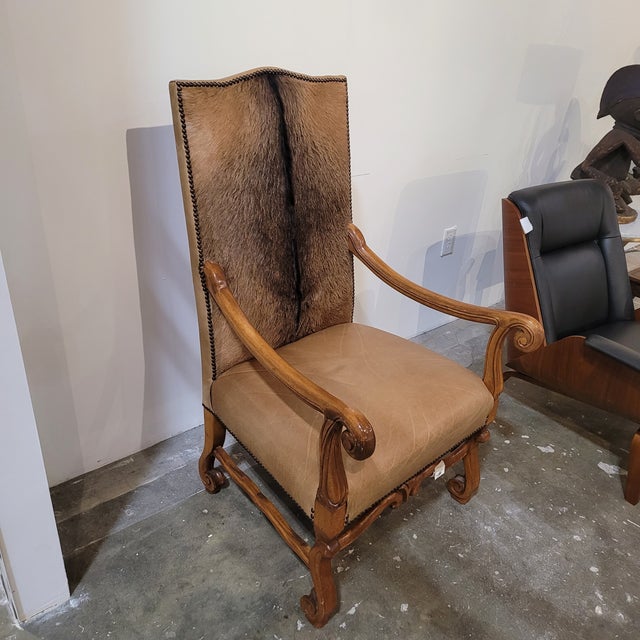 Artisan-Crafted Hide Chairs - Set of 2 For Sale In Atlanta - Image 6 of 11