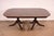 Wood Stickley Georgian Banded Flame Mahogany Double Pedestal Extension Dining Table | Newly Refinished For Sale - Image 7 of 14