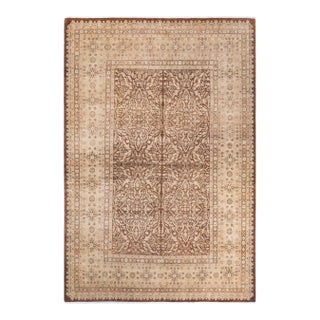 Mogul, One-of-a-Kind Hand-Knotted Area Rug - Brown, 6' 1" x 8' 10" For Sale
