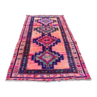 Armenian Nomadic Vintage Large Handknotted Runner Rug For Sale