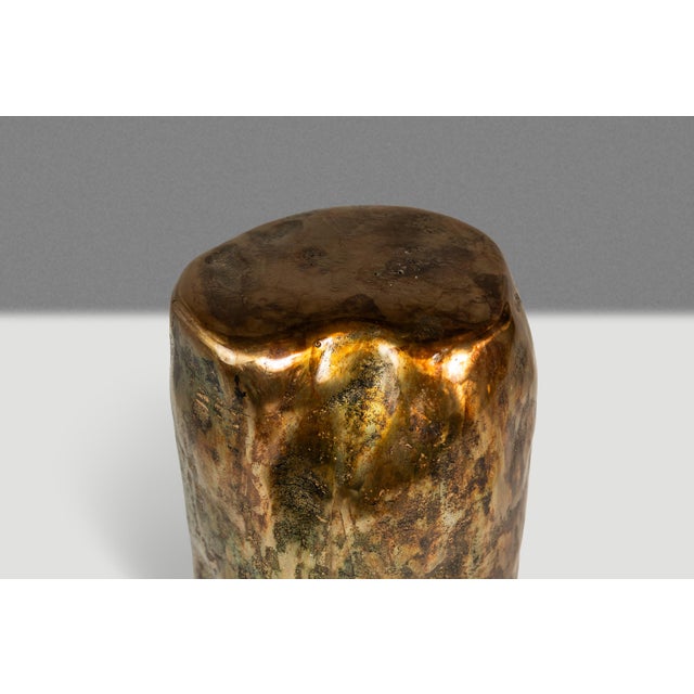 1 of 1 Solid Brass Vessel / Vase / Sculpture by Mark Leblanc for Leblanc Studios, Usa, C. 2020s For Sale - Image 12 of 18