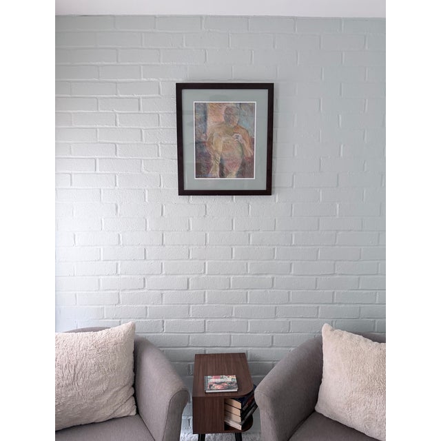 Figurative Jean Campbell Original Figurative Pastel Drawings - Framed Pair For Sale - Image 3 of 12