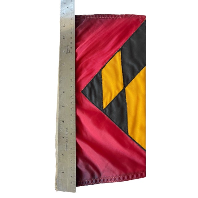 Ralph Lauren Vintage Annapolis Maryland Yacht Club Burgee – Red, Gold & Black Nautical Flag Ralph Lauren Style For Sale - Image 4 of 4